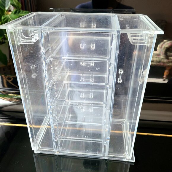 Large acrylic jewelry organizer with 6 drawers and necklaces holders. - Picture 6 of 6